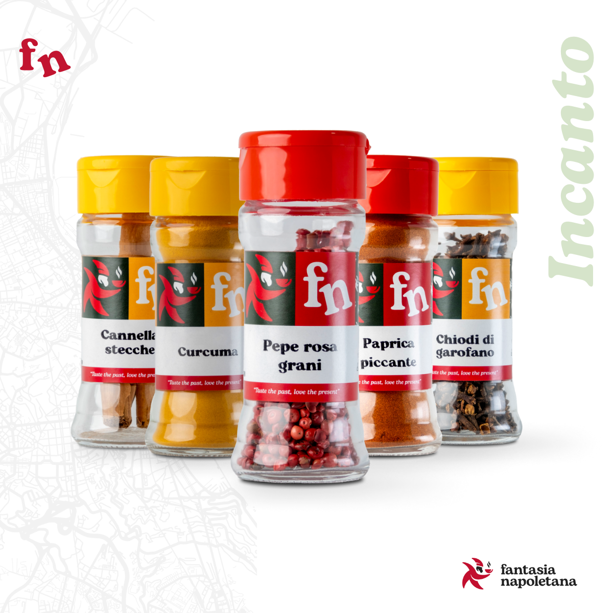 Confezione Regalo “Incanto” Fantasia Napoletana - Selezione di Spezie Pregiate per Cucina Gourmet