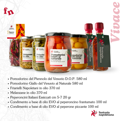 Confezione Regalo “Vivace” Fantasia Napoletana - Sapori autentici del Vesuvio con un tocco piccante
